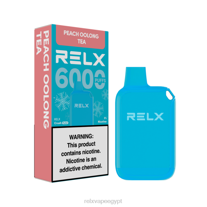 Relx فيب مصر D82R10 RELX Crush Pocket 6000 الجليدية شاي الخوخ