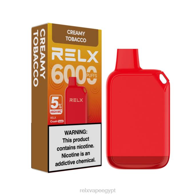 Relx اماكن بيع D82R28 RELX Crush Pocket 6000 5% نيكو عالية التبغ الكريمي