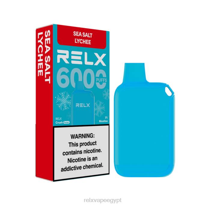 Relx Flavors Egypt D82R14 RELX Crush Pocket 6000 الجليدية ليتشي ملح البحر