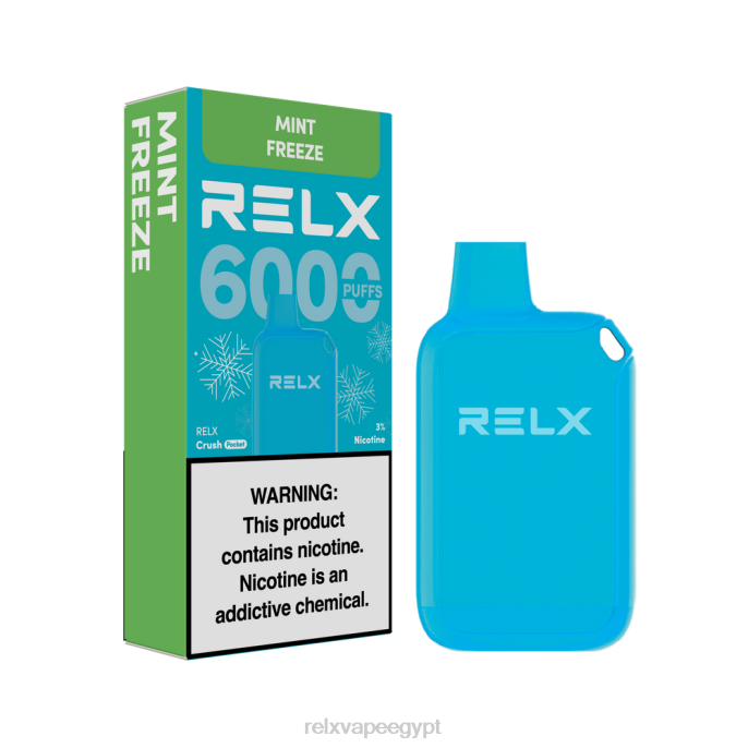 Relx Vape Egypt D82R12 RELX Crush Pocket 6000 الجليدية تجميد النعناع