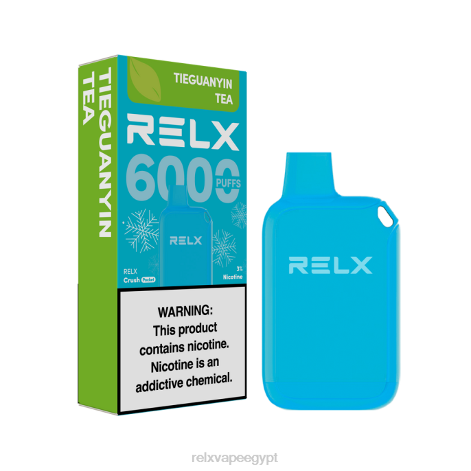 Relx Vape Egypt D82R22 RELX Crush Pocket 6000 الجليدية شاي تيجوانين