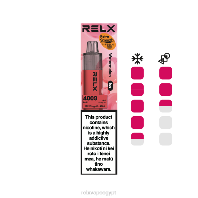 Relx Vape Price Egypt D82R7 RELX MagicGo 4000 سيجارة يمكن التخلص منها البطيخ (الثلج)